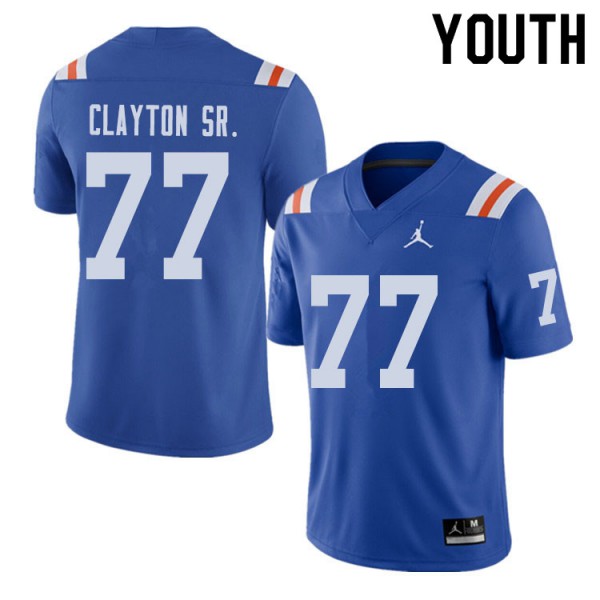 Jordan Brand Youth #77 Antonneous Clayton Sr. Florida Gators Throwback Alternate College Football Jerseys